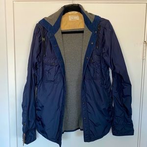 MINT Rag & Bone Nylon Jersey Shirt Jacket Hoodie M